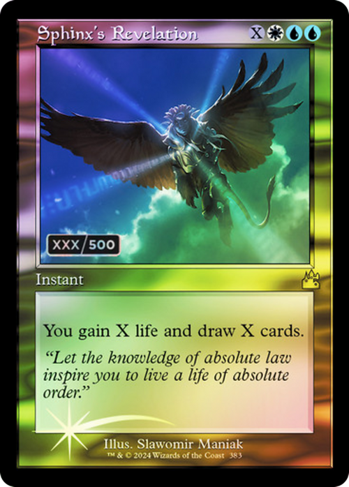 Sphinx's Revelation (Retro Frame) (Serial Numbered) (RVR-383) - Ravnica Remastered Foil