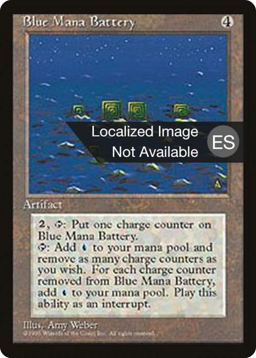 Blue Mana Battery (4BB-) - Fourth Edition Foreign Black Border