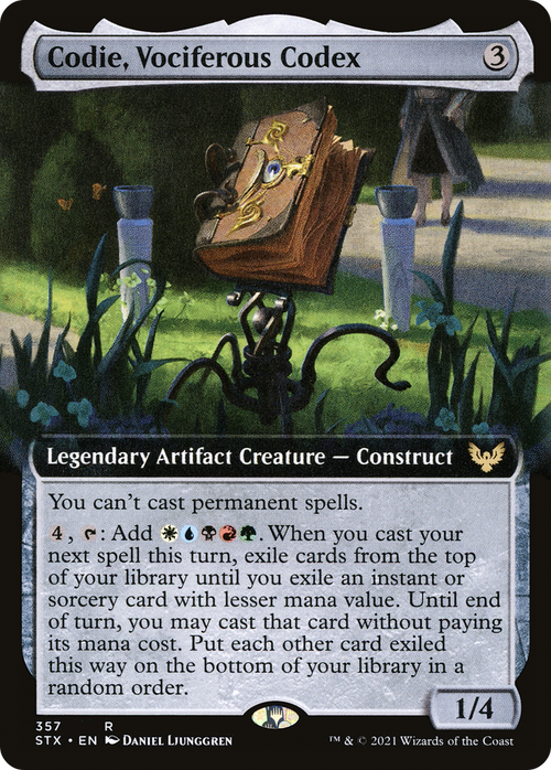 Codie, Vociferous Codex (Extended Art) (STX-357) - Strixhaven: School of Mages: (Extended Art) Foil