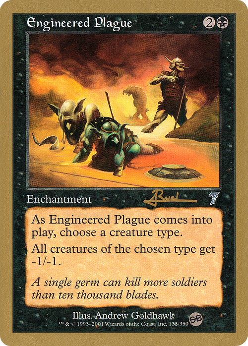 Engineered Plague - 2001 Antoine Ruel (7ED) (SB) (WCD-) - World Championship Decks 2001
