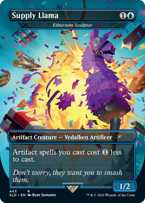 Supply Llama - Etherium Sculptor (SLD-443) - Secret Lair Drop / Supply Llama (Borderless) Foil