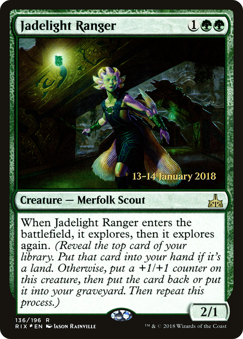 Jadelight Ranger (PRE-136S) - Rivals of Ixalan Promos Foil