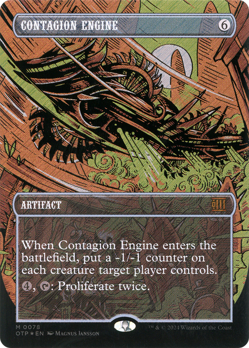 Contagion Engine (Textured Foil) (OTP-078) - Breaking News (Borderless) Foil