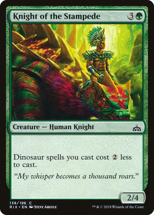 Knight of the Stampede (RIX-138) - Rivals of Ixalan Foil