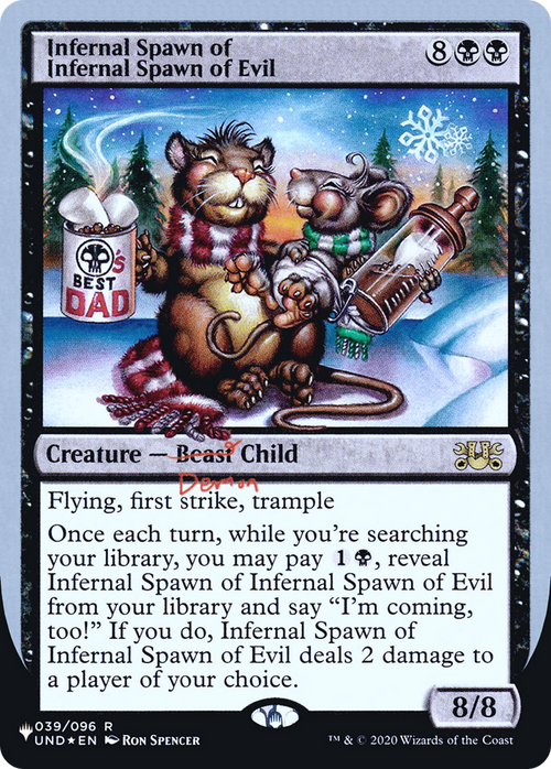 Infernal Spawn of Infernal Spawn of Evil (LIST-039/096) - The List (Unfinity Foil Edition) Foil