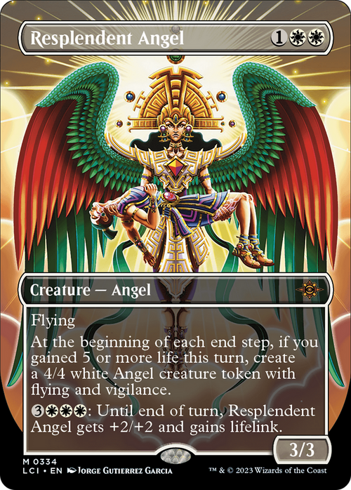 Resplendent Angel (Borderless) (LCI-334) - The Lost Caverns of Ixalan Foil