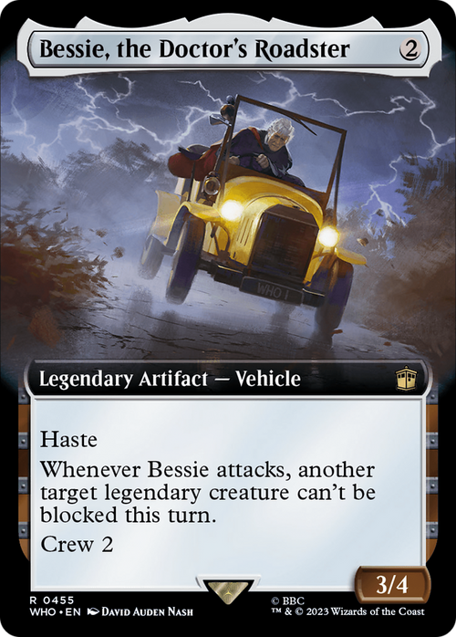 Bessie, the Doctor's Roadster (Extended Art) (WHO-455) - Doctor Who: (Extended Art) Foil