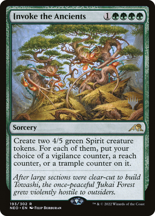 Invoke the Ancients (PPNEO-193) - Kamigawa: Neon Dynasty Promos
