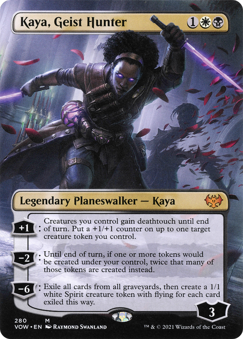 Kaya, Geist Hunter (Borderless) (VOW-280) - Innistrad: Crimson Vow Foil