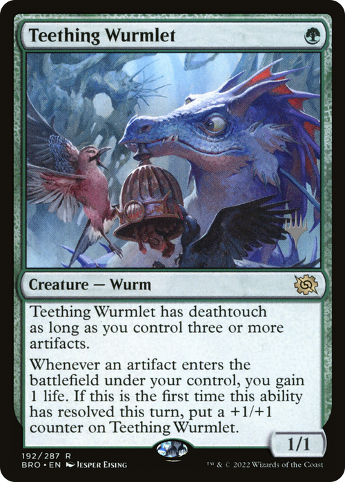 Teething Wurmlet (PPBRO-192) - The Brothers' War Promos Foil