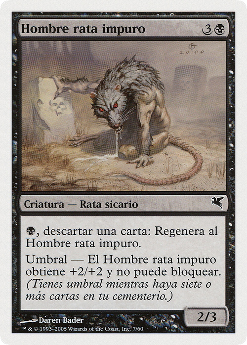 Dirty Wererat (Spanish) - "Hombre rata impuro" (A7) (PSAL-0A7) - Salvat 2005