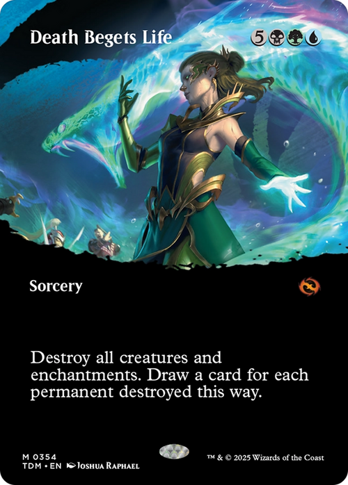 Death Begets Life (Borderless) (TDM-354) - Tarkir: Dragonstorm: (Showcase)