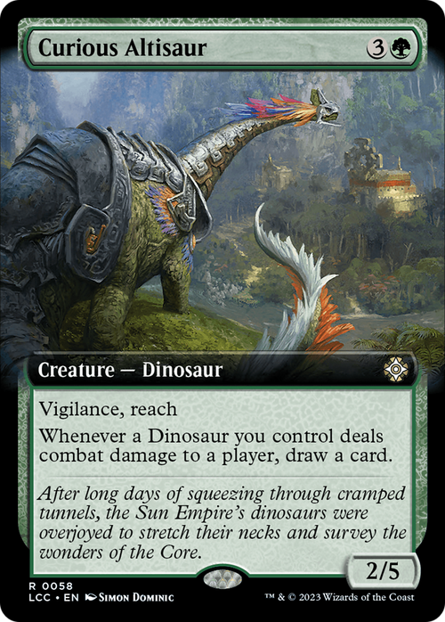 Curious Altisaur (Extended Art) (LCC-058) - The Lost Caverns of Ixalan Commander: (Extended Art)