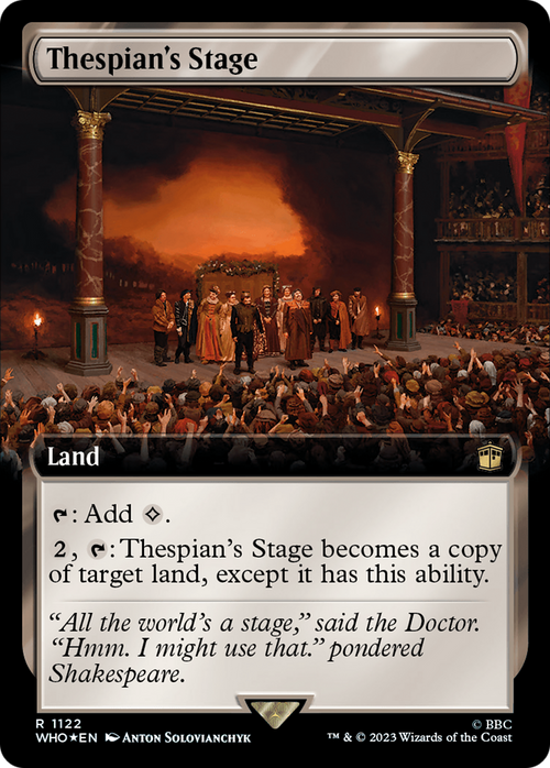 Thespian's Stage (Extended Art) (Surge Foil) (WHO-1122) - Doctor Who: (Extended Art) Foil