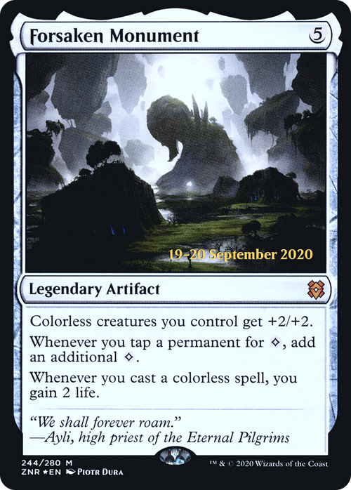 Forsaken Monument (PRE-244S) - Zendikar Rising Promos Foil