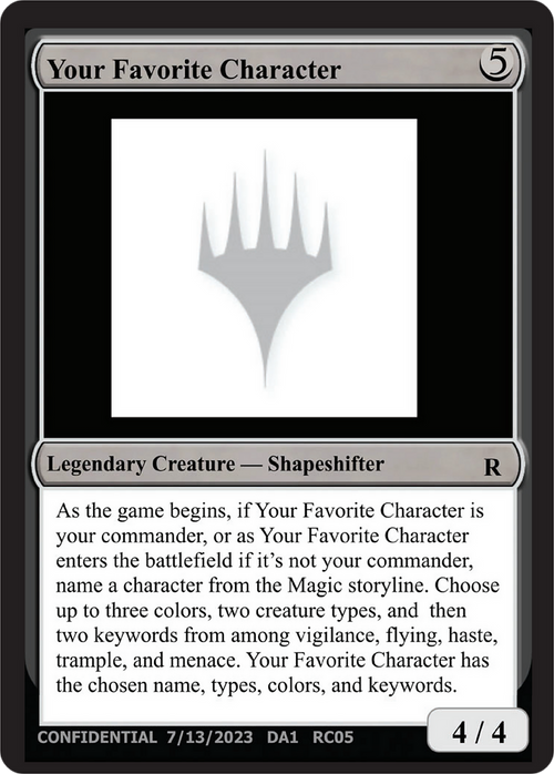 Your Favorite Character (UNK-) - Unknown Event