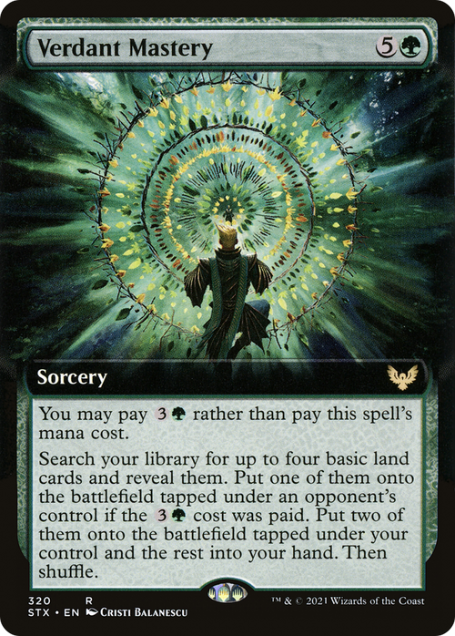 Verdant Mastery (Extended Art) (STX-320) - Strixhaven: School of Mages: (Extended Art)