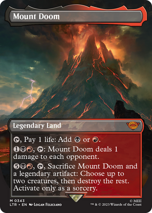 Mount Doom (Borderless) (LTR-343) - The Lord of the Rings: Tales of Middle-earth