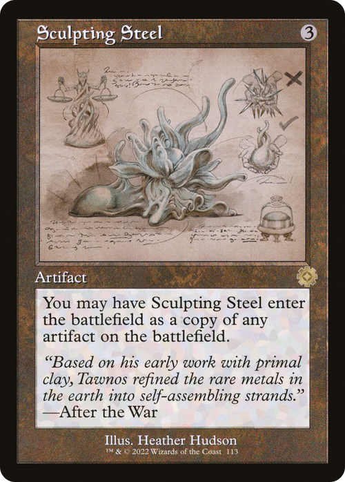 Sculpting Steel (Schematic) (BRR-113) - The Brothers' War Retro Artifacts Foil