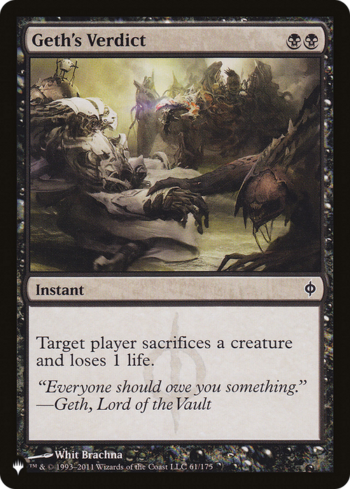 Geth's Verdict (LIST-NPH-61) - The List