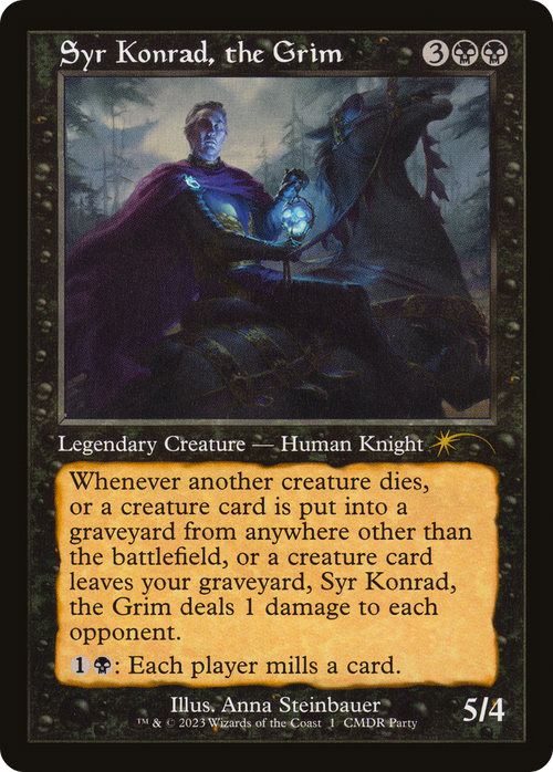 Syr Konrad, the Grim (Retro Frame) (WPN-001) - Wizards Play Network 2023 Foil