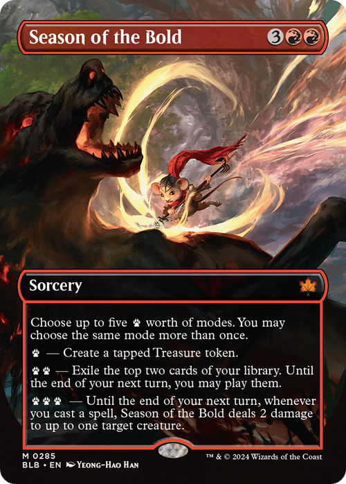 Season of the Bold (Borderless) (BLB-285) - Bloomburrow: (Showcase) Foil