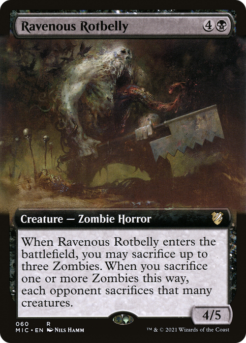 Ravenous Rotbelly (Extended Art) (MIC-060) - Midnight Hunt Commander: (Extended Art)