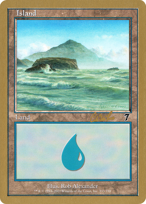Island (333) - 2002 Carlos Romao (7ED) (WCD-) - World Championship Decks 2002
