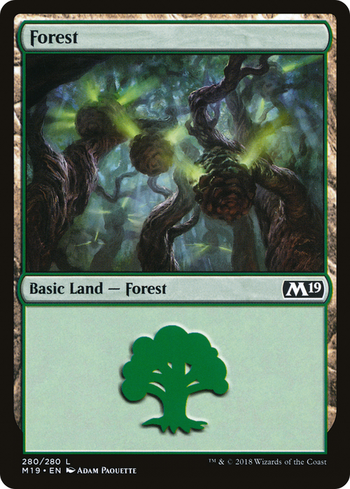 Forest (280) (M19-280) - Core Set 2019 Foil