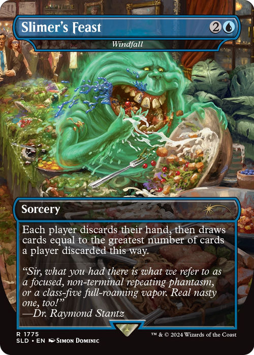 Windfall (SLD-1775) - Secret Lair Drop / Slimer's Feast (Borderless) Foil