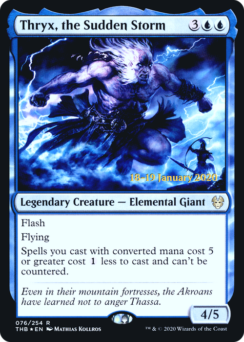 Thryx, the Sudden Storm (PRE-76S) - Theros Beyond Death Promos Foil