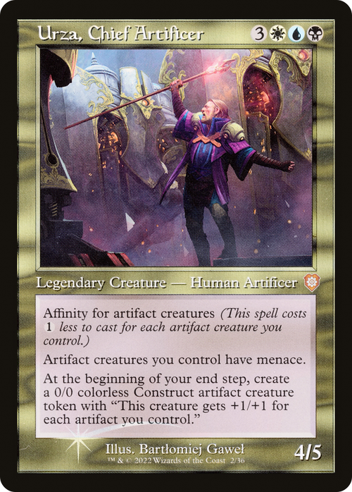 Urza, Chief Artificer (Retro Frame) (BRC-002) - The Brothers' War Commander Foil