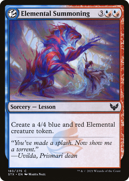Elemental Summoning (STX-183) - Strixhaven: School of Mages: (lesson) Foil