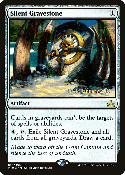 Silent Gravestone (PRE-182S) - Rivals of Ixalan Promos Foil