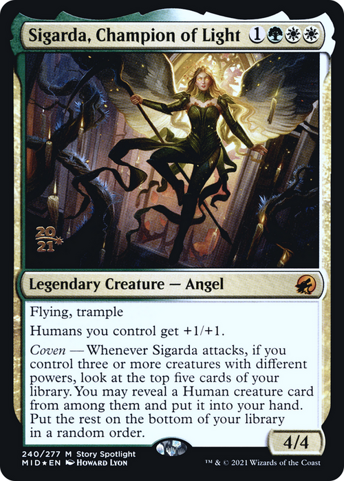 Sigarda, Champion of Light (PRE-240S) - Innistrad: Midnight Hunt Promos Foil