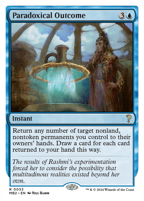Paradoxical Outcome (White Border) (MB2-033) - Mystery Booster 2
