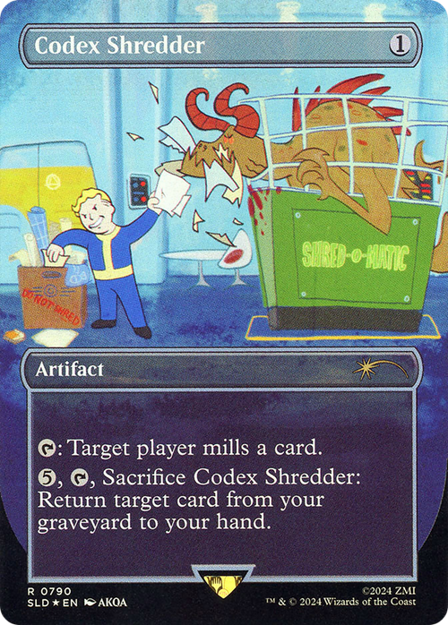 Codex Shredder (Rainbow Foil) (SLD-790) - Secret Lair Drop (Borderless) Foil