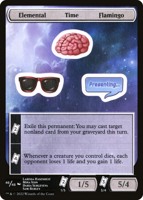Elemental Time Flamingo (UNF-046) - Unfinity Sticker Sheets