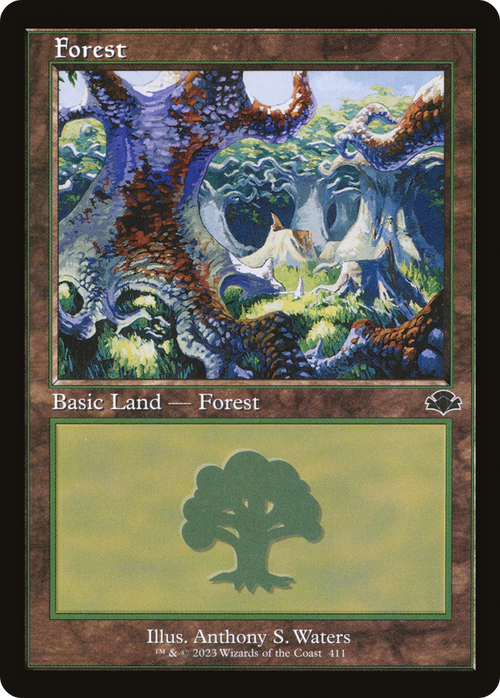 Forest (411) (Retro Frame) (DMR-411) - Dominaria Remastered