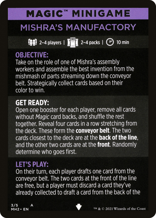 Mishra's Manufactory // Mishra's Manufactory (cont'd) (MMH2-003) - Modern Horizons 2 Minigames