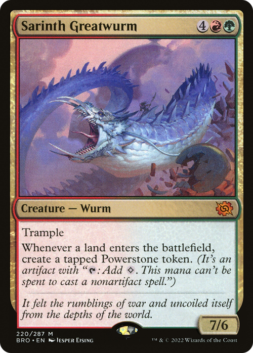 Sarinth Greatwurm (BRO-220) - The Brothers' War Foil