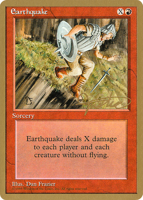 Earthquake - 1996 Mark Justice (4ED) (WCD-) - Pro Tour Collector Set