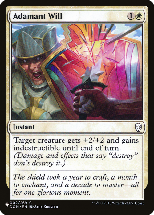 Adamant Will (LIST-DOM-2) - The List