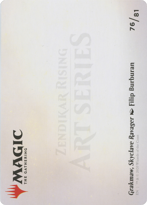 Grakmaw, Skyclave Ravager // Grakmaw, Skyclave Ravager (AZNR-076) - Zendikar Rising Art Series (Borderless) Foil