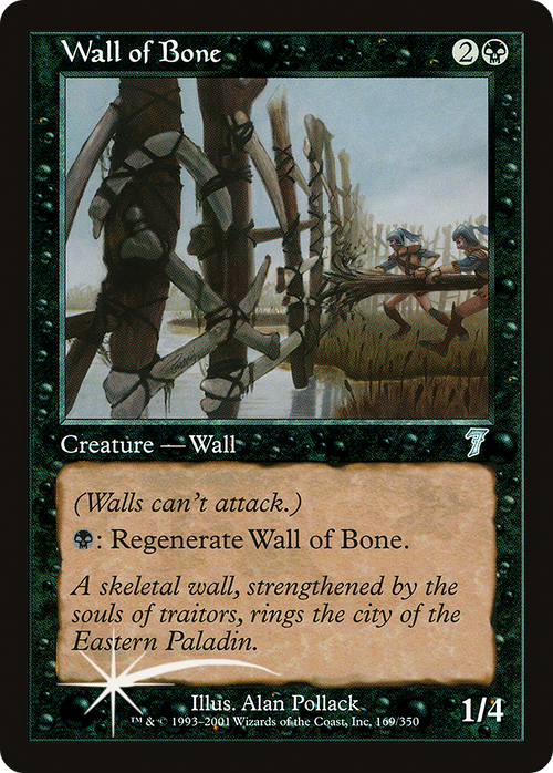 Wall of Bone (7ED-169) - 7th Edition Foil