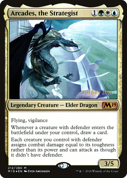 Arcades, the Strategist (PRE-212S) - Core Set 2019 Promos Foil