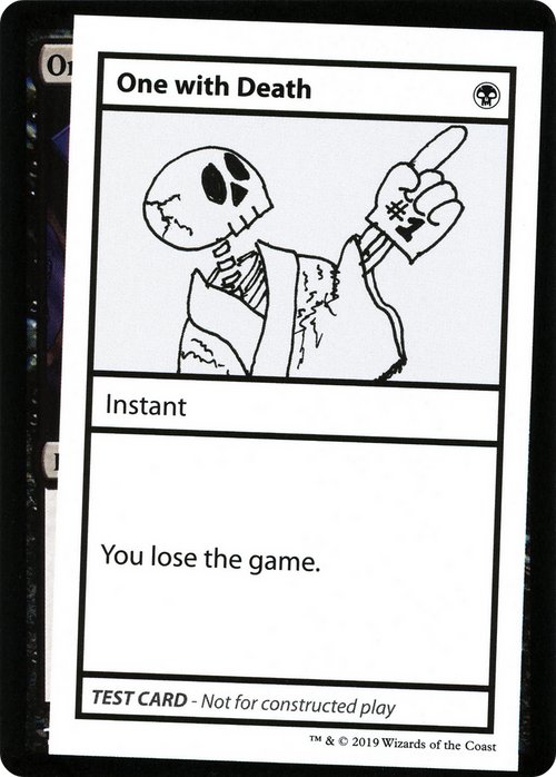 One With Death (No PW Symbol) (CMB1-045) - Mystery Booster Playtest Cards 2021
