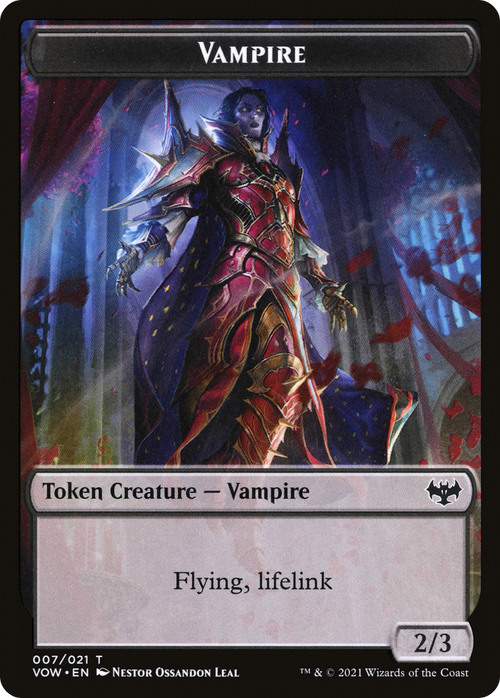 Vampire (TVOW-007) - Innistrad: Crimson Vow Tokens Foil