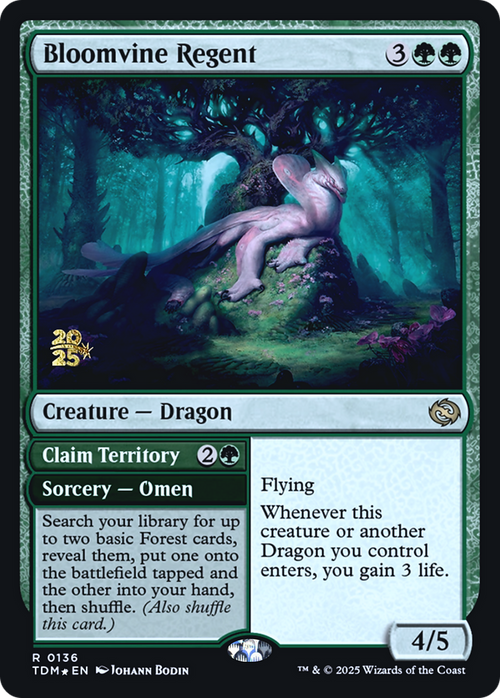 Bloomvine Regent // Claim Territory (PRE-136S) - Prerelease Cards Foil