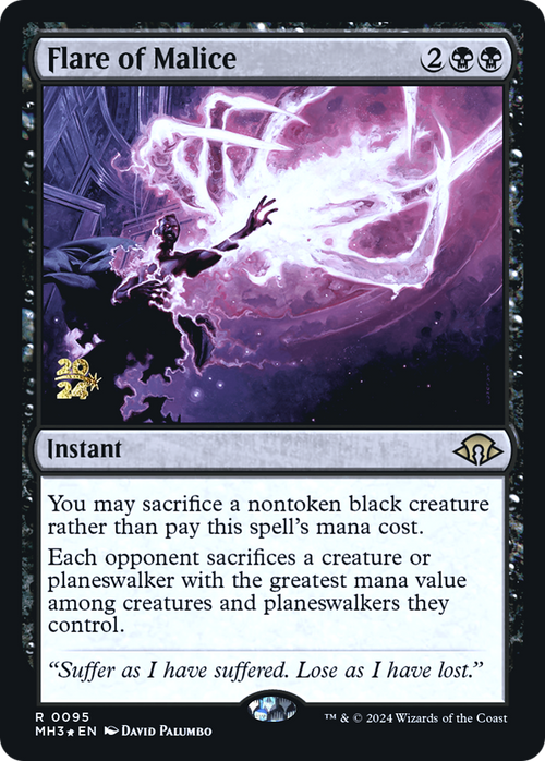 Flare of Malice (PRE-095) - Modern Horizons 3 Promos Foil
